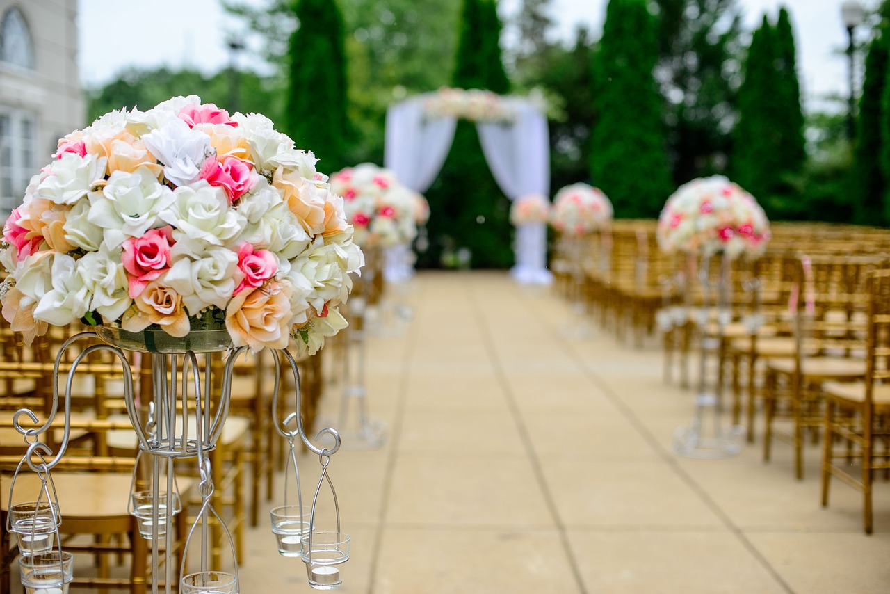 wedding, aisle, flower arrangement, bloom, blossom, bouquet, celebration, chairs, decoration, flora, flowers, roses, event, flower background, wedding photography, beautiful flowers, wedding preparations, wedding, nature, flower wallpaper, wedding, wedding, wedding, wedding